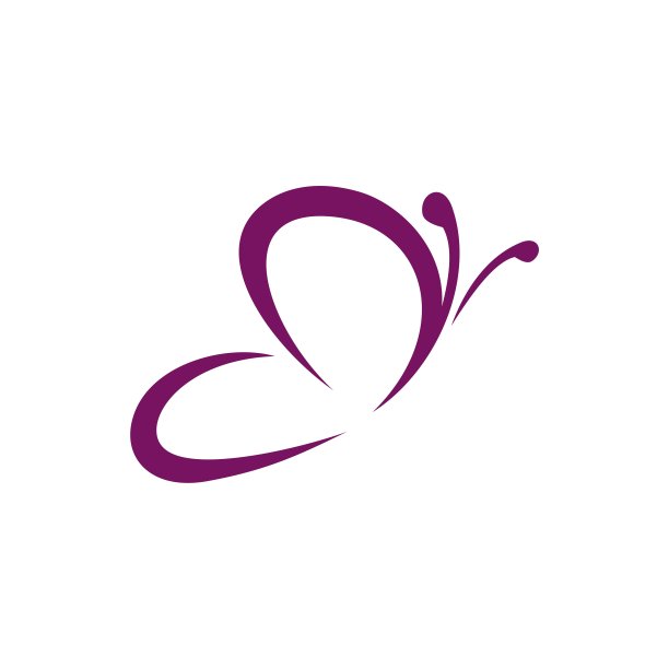 简洁蝴蝶logo设计