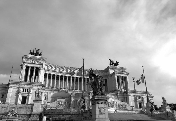 罗马黑白照片