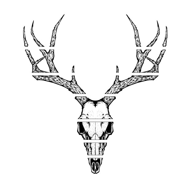 鹿头标志设计