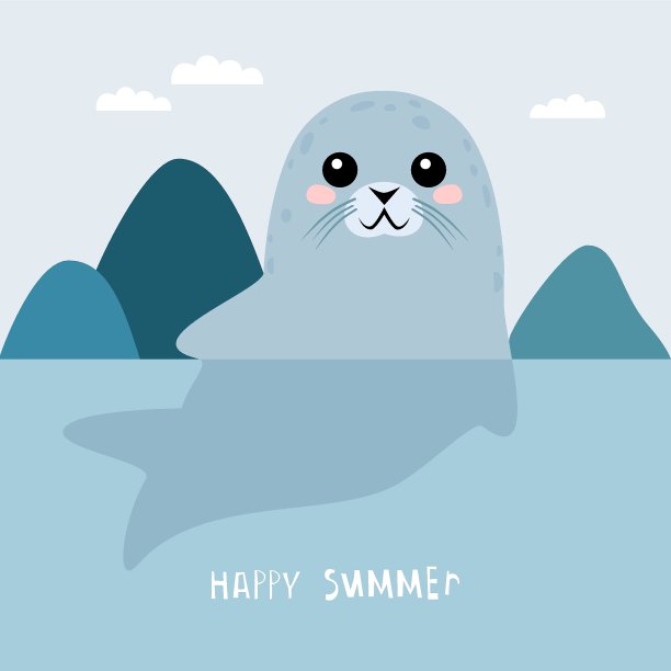 海豹在水中游动