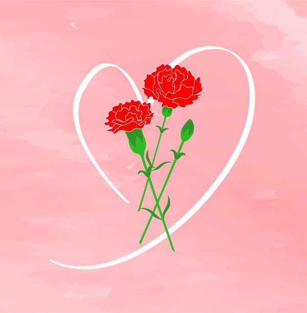 爱心花卉海报