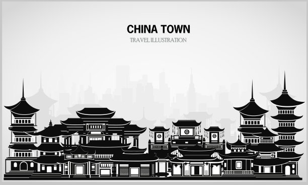 矢量上海旅游宣传插画