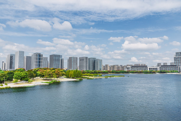 夕阳水纹湖泊波纹