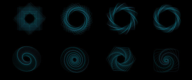 设计元素,几何形状,分形