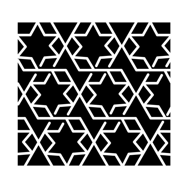抽象六角形星形图案