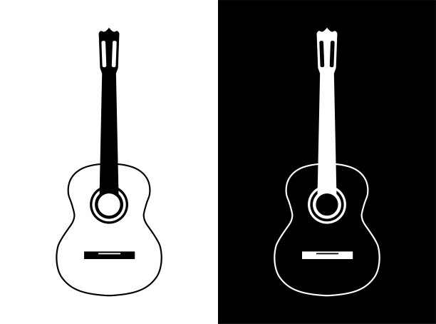 吉他标志设计logo