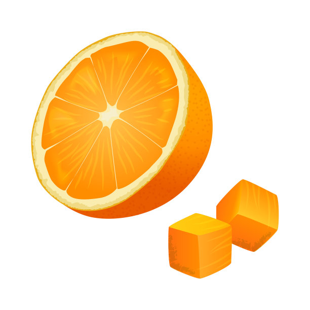 卡通橙子logo