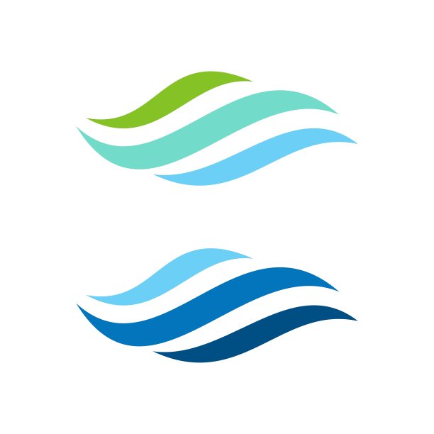 抽象浪花logo