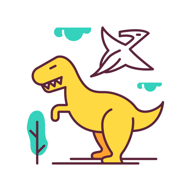 恐龙卡通logo