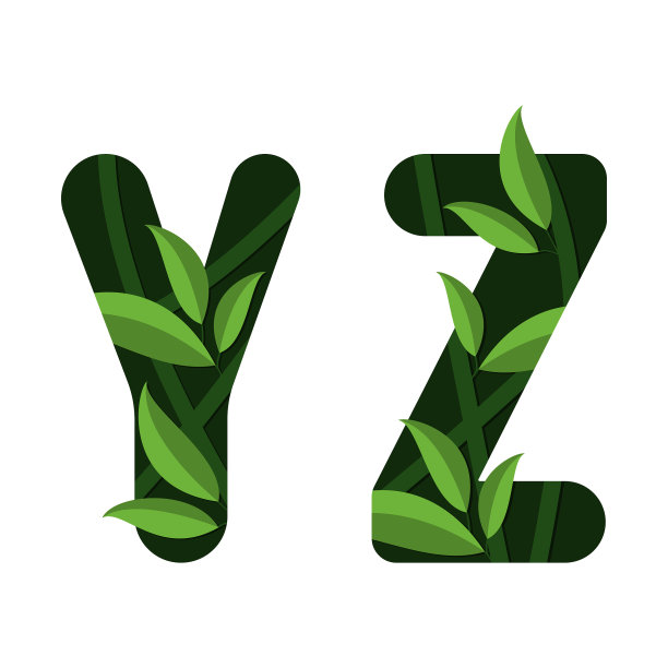 y字母绿叶logo