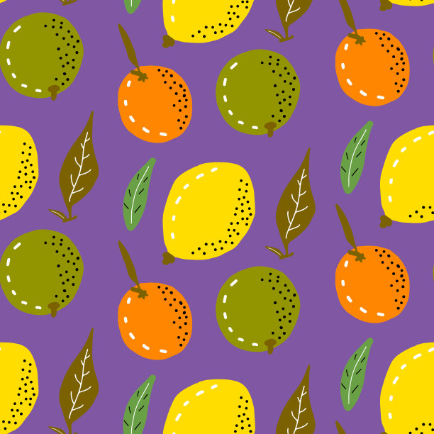 可爱橘子水果插画