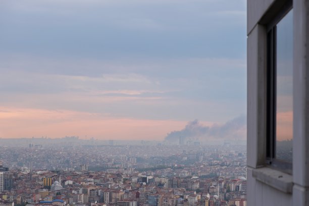 航拍城市建筑群美景