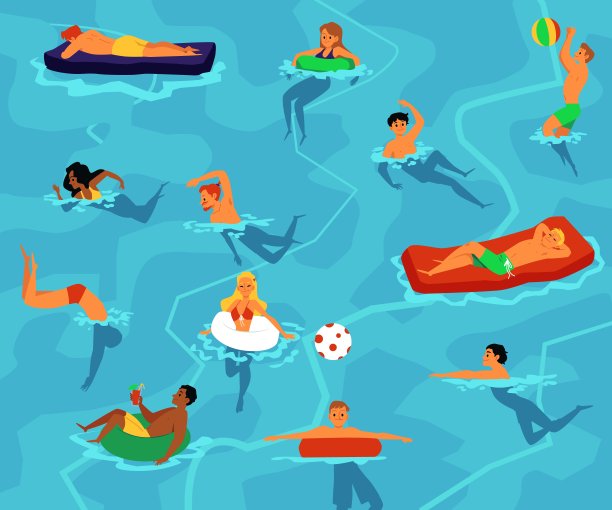 游泳暑假海报