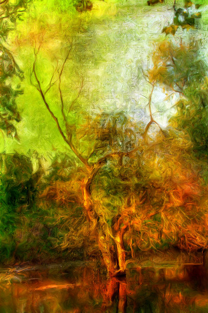 森林抽象画