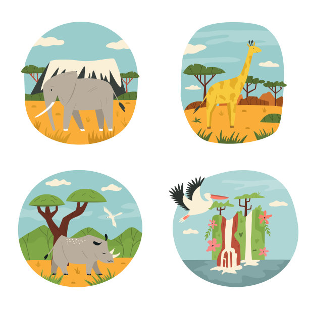 长颈鹿动物园海报