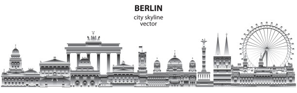 柏林地标建筑海报设计