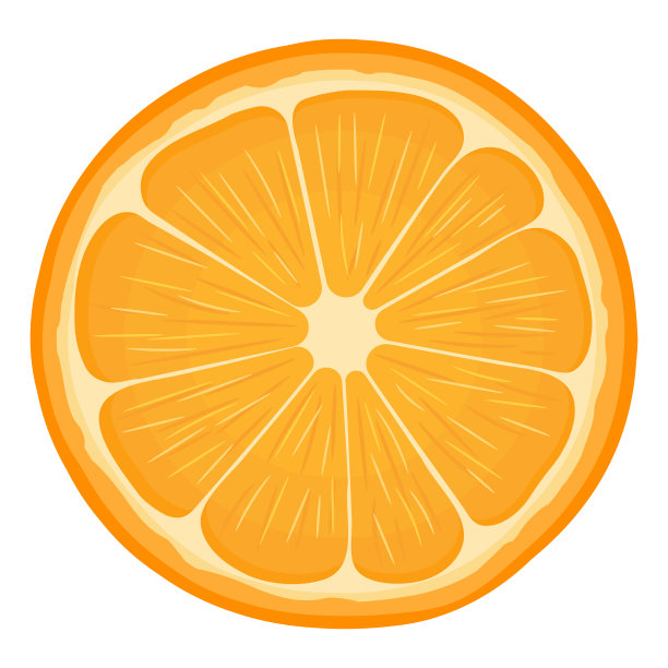 卡通橙子logo