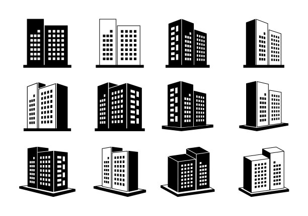 2.5d建筑插画