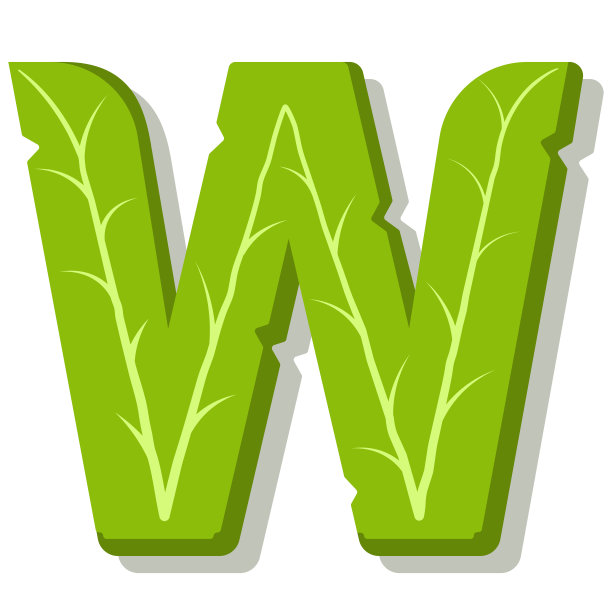 w字母环保logo设计