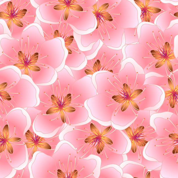 粉色花朵春季春暖花开设计素材