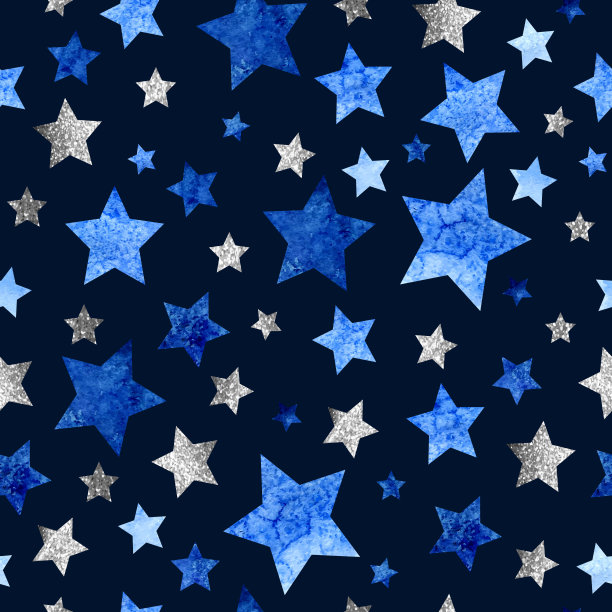 蓝色星光几何背景素材