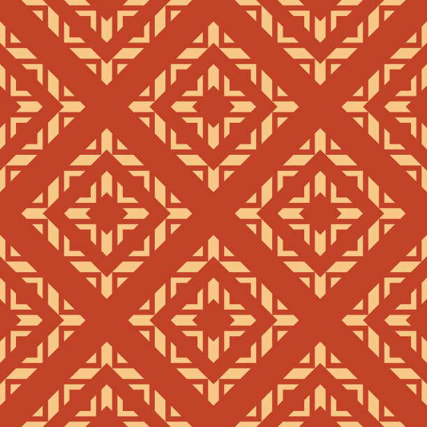 几何红色抽象地毯