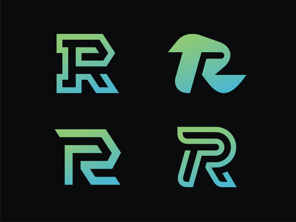 标志设计logo字母r