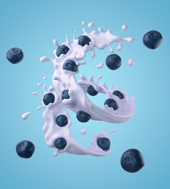 蓝莓酸牛奶效果图