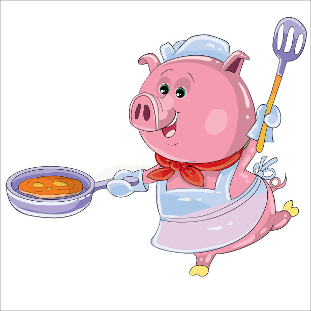 可爱的小猪厨师