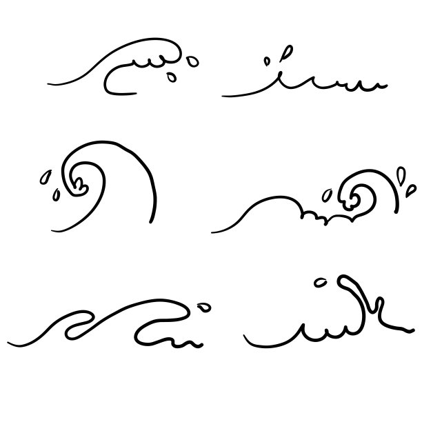 波浪,logo设计