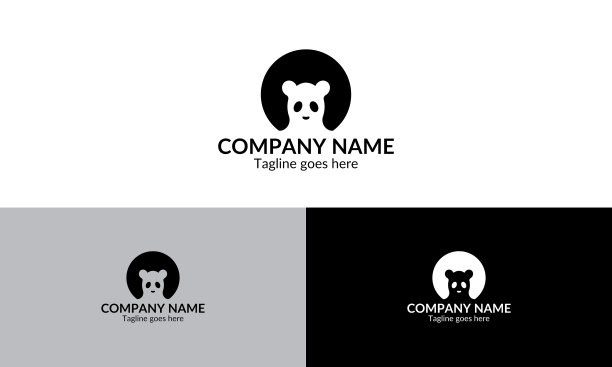 熊猫卡通logo设计