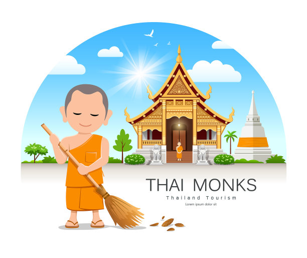 泰国插画泰国矢量旅游