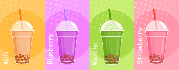 水果奶茶饮品海报