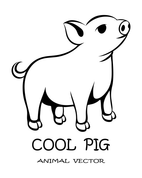 卡通logo小猪