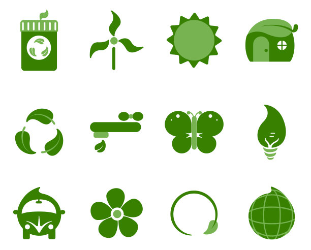 绿色环保节能元素