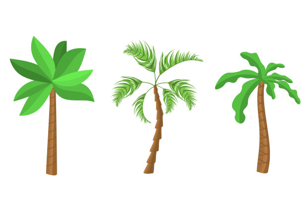 卡通背景椰树