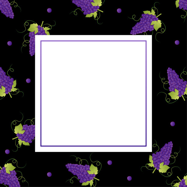 紫葡萄插画