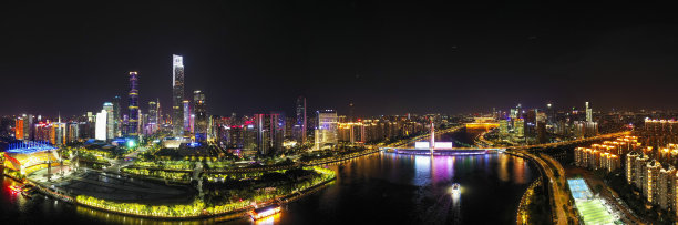 珠江新城夜景灯光