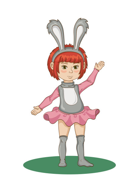 可爱卡通兔子形象设计
