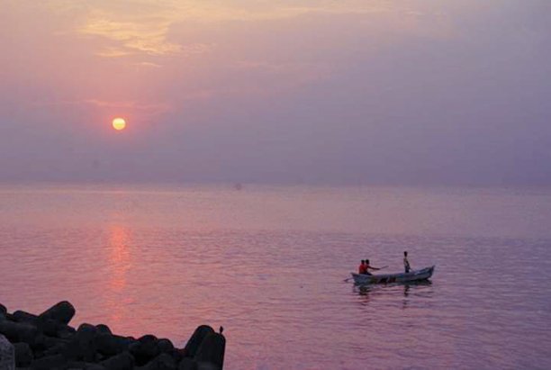 美丽夏季大海沙滩风景