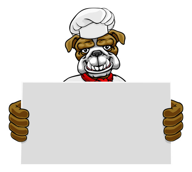 食品 卡通动物 厨师