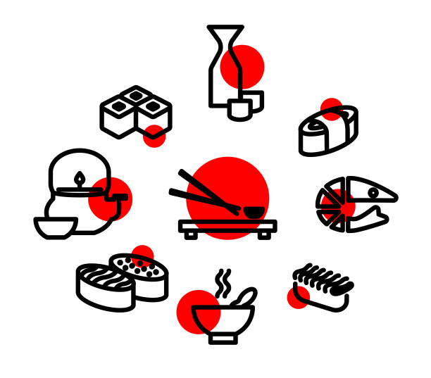 三文鱼寿司标志