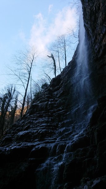 岩层上的瀑布