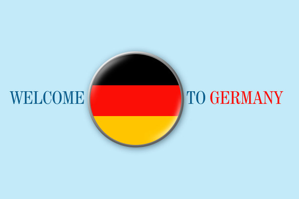 德国旅游海报水彩德国