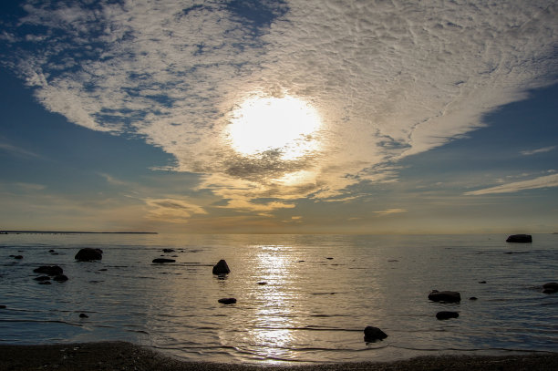 平静的波罗的海海面