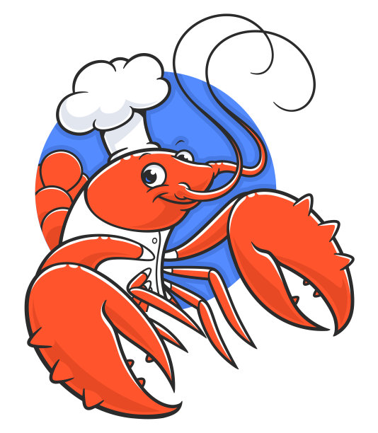 龙虾卡通logo