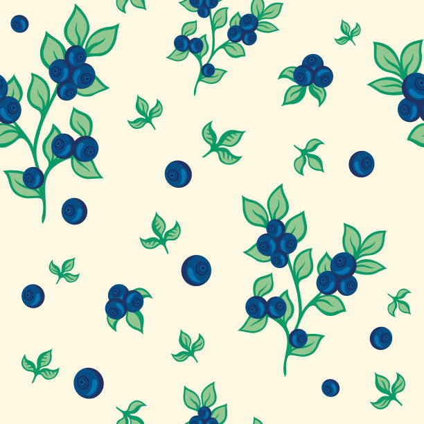 蓝莓图案设计