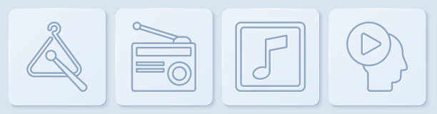 music音乐图标按钮