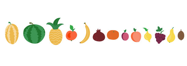 卡通水果素食食品