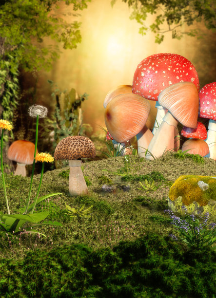 奇幻梦幻蘑菇